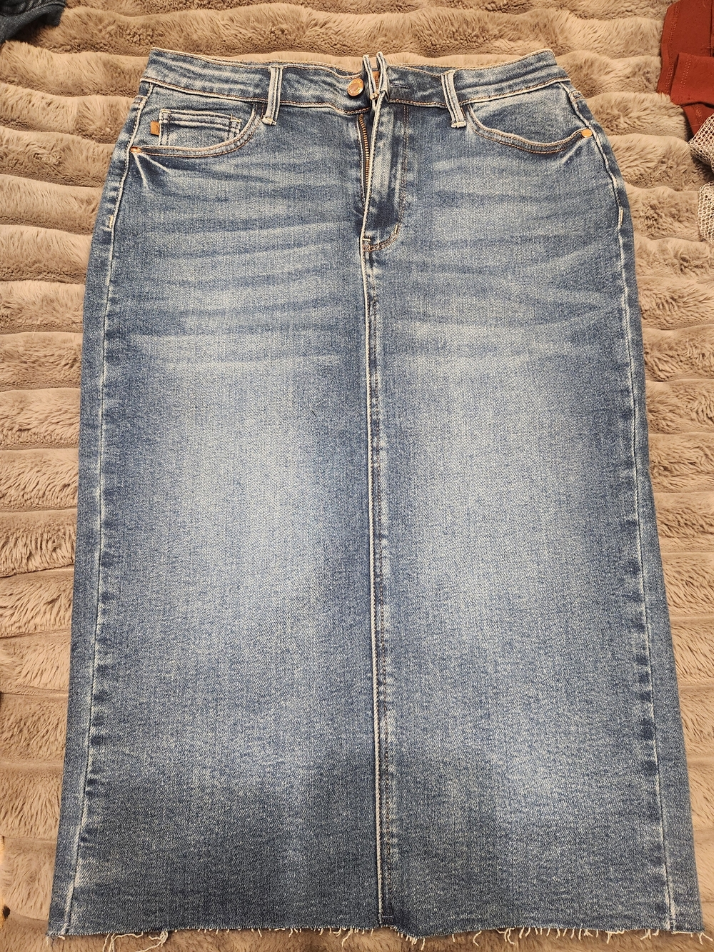 Judy Blue Classic Light Blue Denim Pencil Skirt